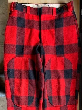 Woolrich buffalo plaid wool hunting pants